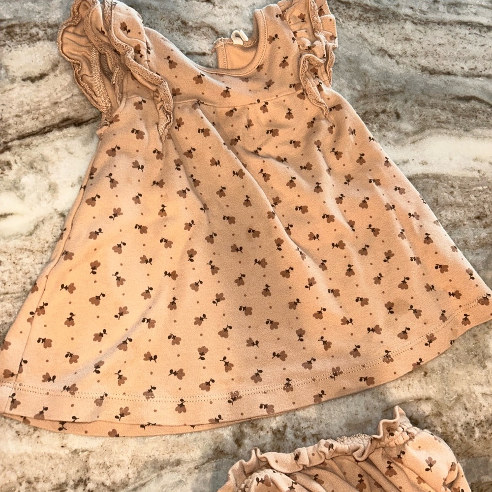 Adorable Kids' Dress with Subtle Flower Pattern
